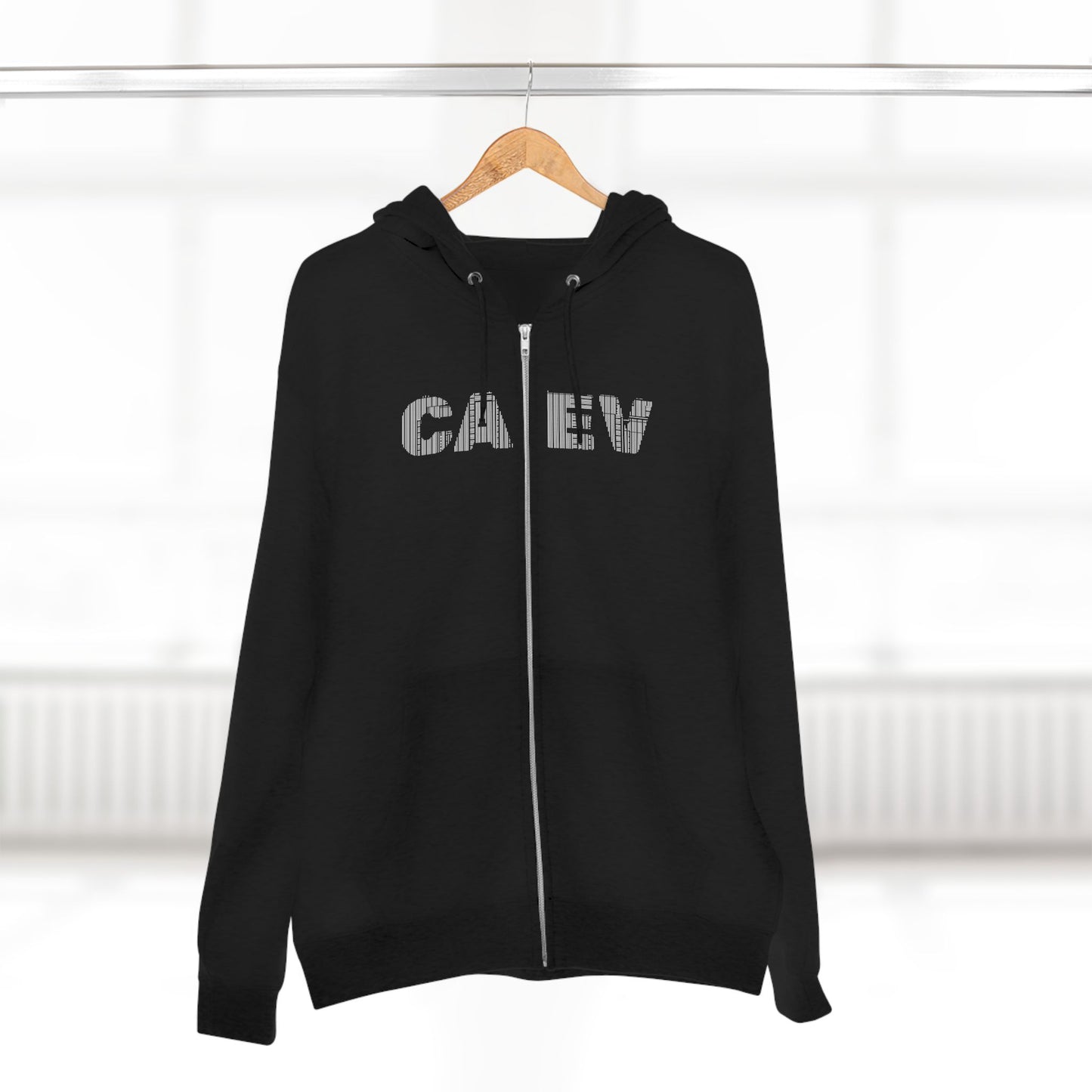 Seattle Skyline Zip Hoodie — CA EV Script Front