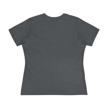 Women’s White Cotton Tee with Minimal Navy Script "Calm" – Casual Everyday Top