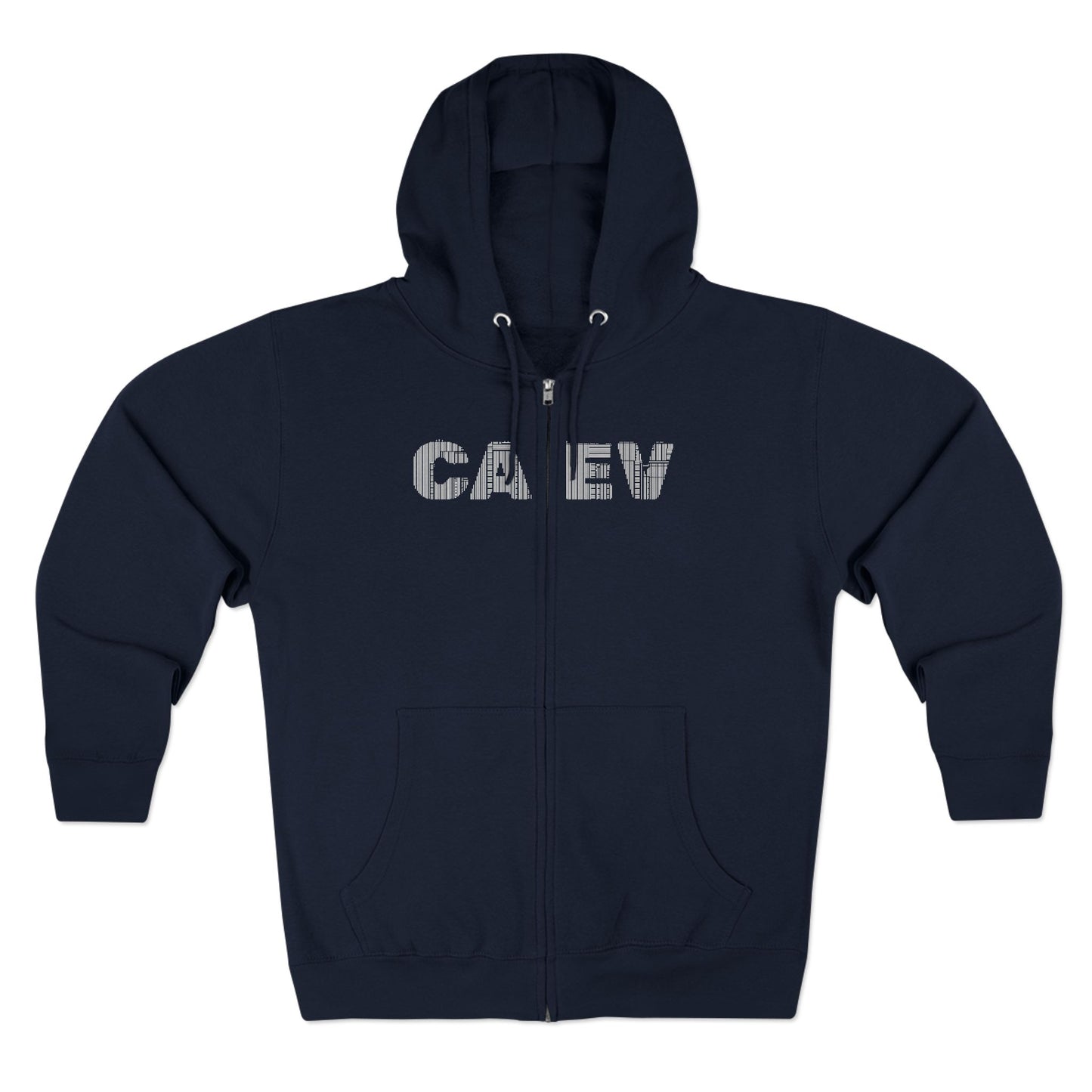 Seattle Skyline Zip Hoodie — CA EV Script Front