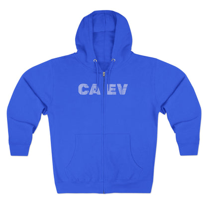 Seattle Skyline Zip Hoodie — CA EV Script Front