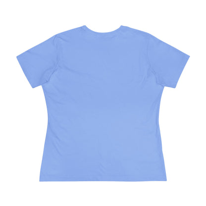 Women’s White Cotton Tee with Minimal Navy Script "Calm" – Casual Everyday Top