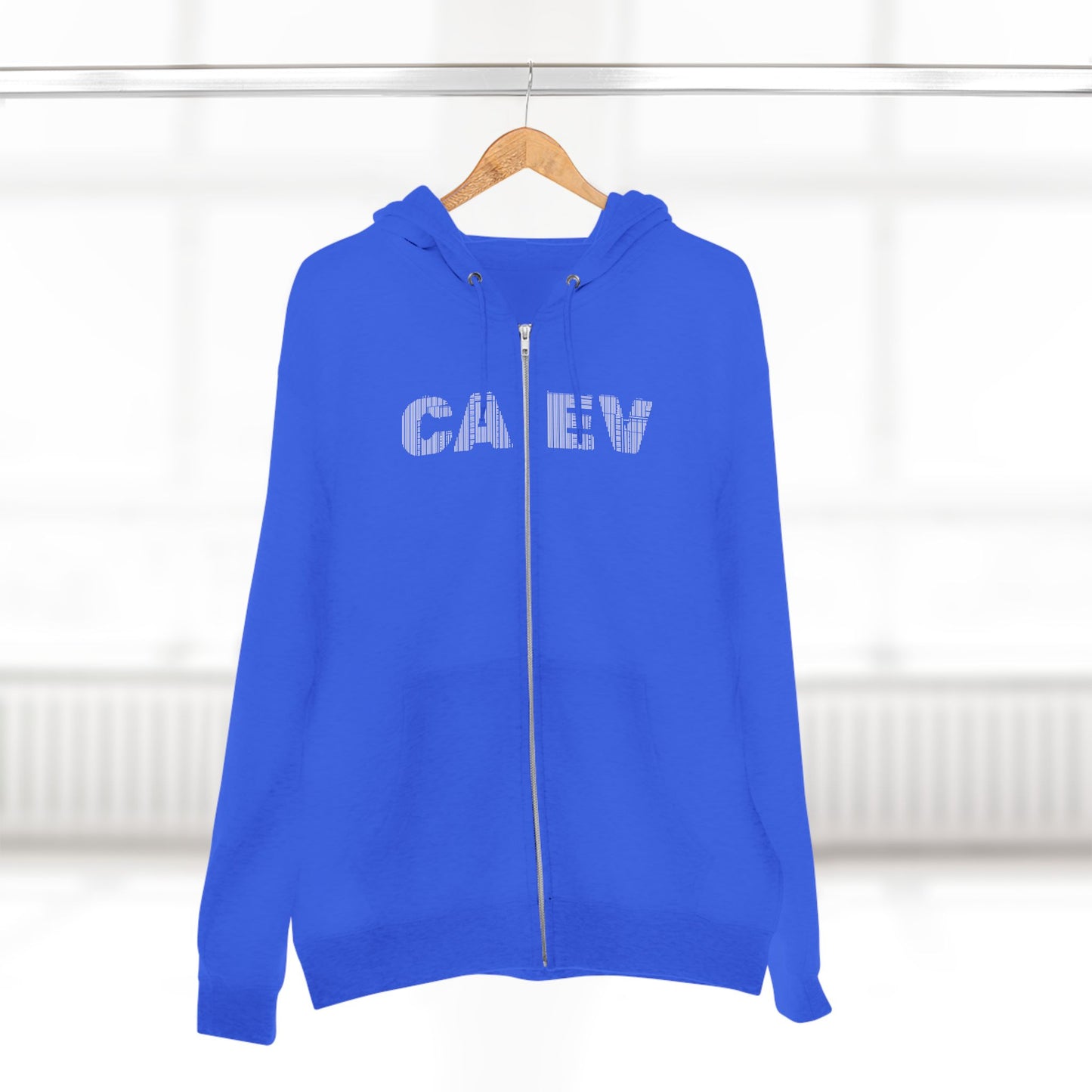 Seattle Skyline Zip Hoodie — CA EV Script Front