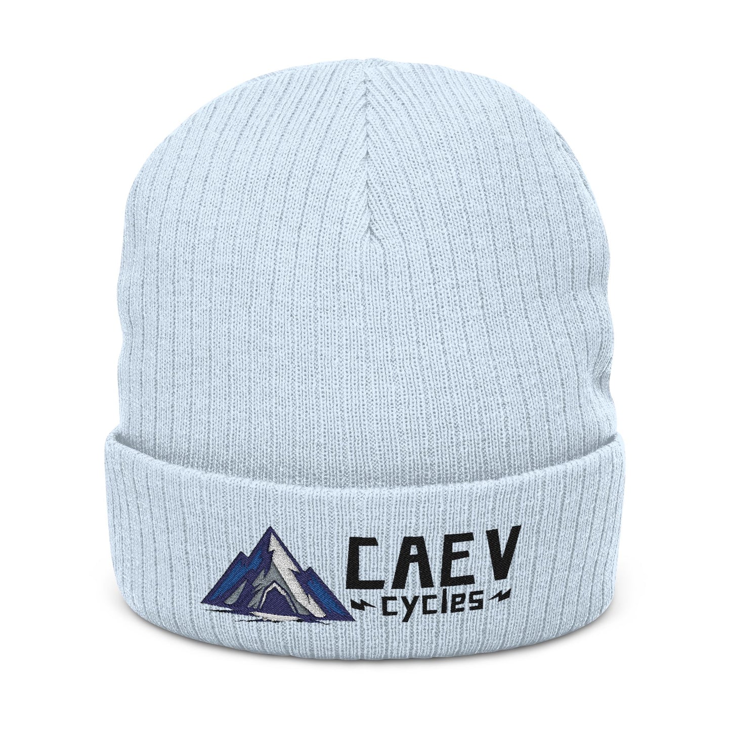 Embroidered Ribbed Knit Beanie — CAEV Cycles