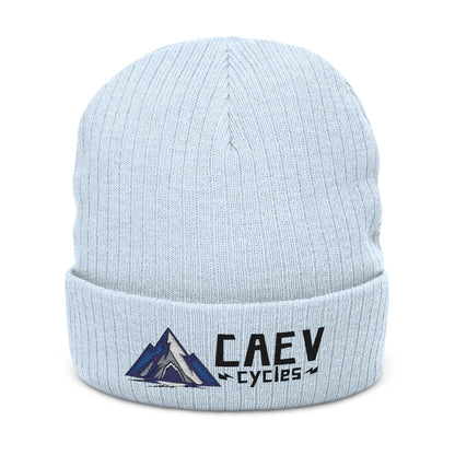 Embroidered Ribbed Knit Beanie — CAEV Cycles