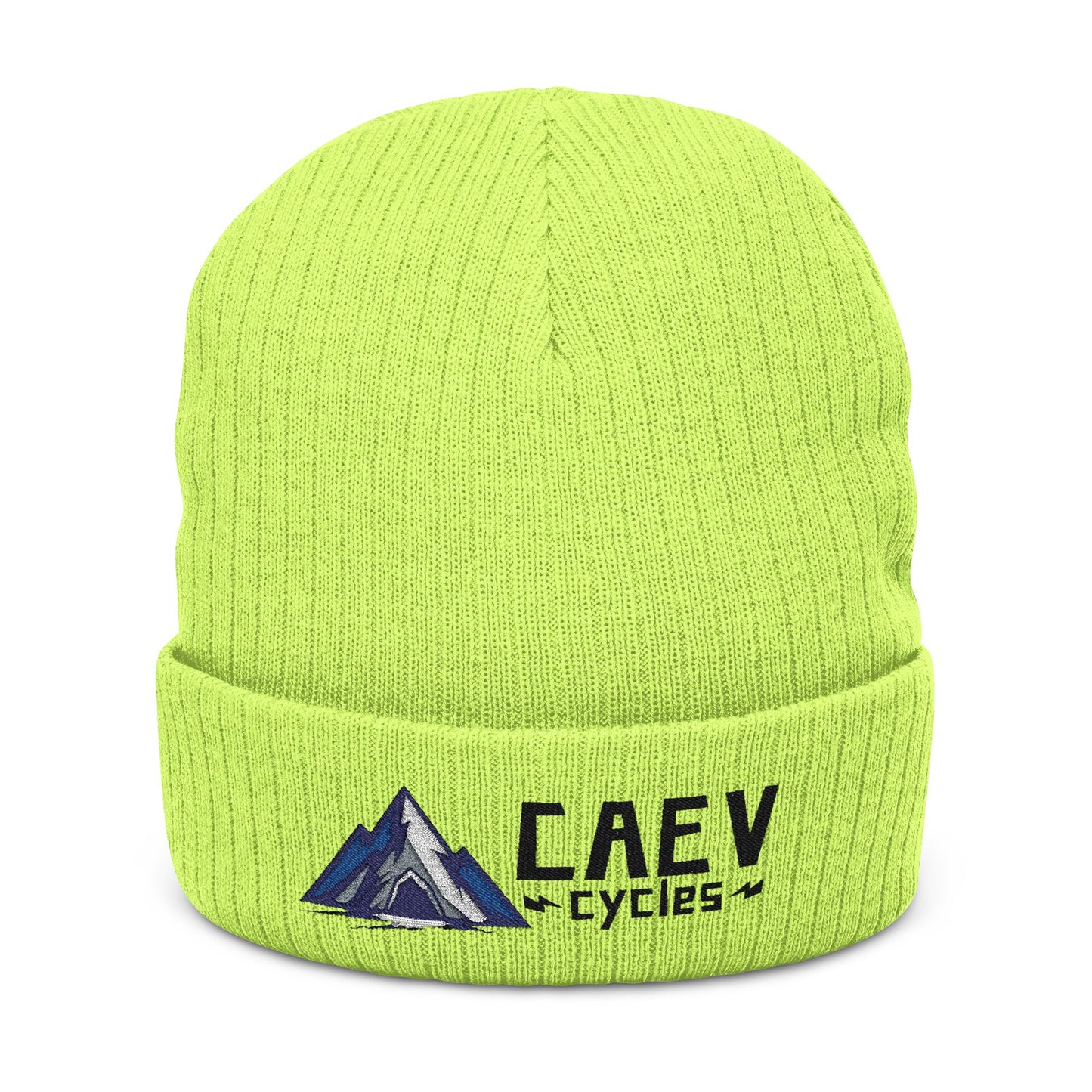 Embroidered Ribbed Knit Beanie — CAEV Cycles