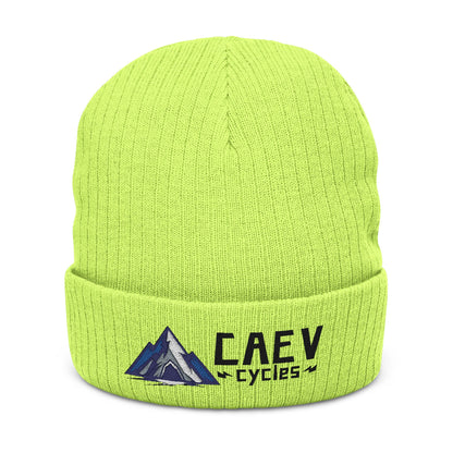 Embroidered Ribbed Knit Beanie — CAEV Cycles