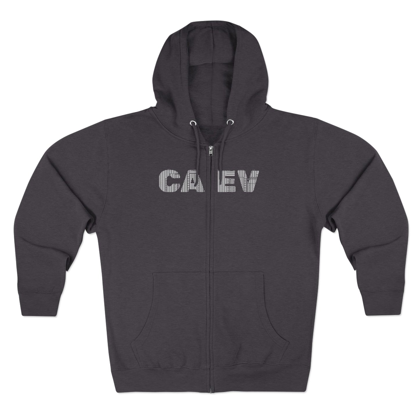 Seattle Skyline Zip Hoodie — CA EV Script Front