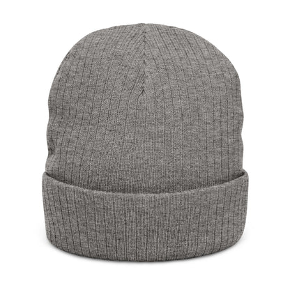 Embroidered Ribbed Knit Beanie — CAEV Cycles
