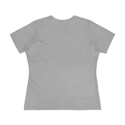 Women’s White Cotton Tee with Minimal Navy Script "Calm" – Casual Everyday Top