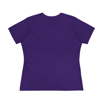 Women’s White Cotton Tee with Minimal Navy Script "Calm" – Casual Everyday Top