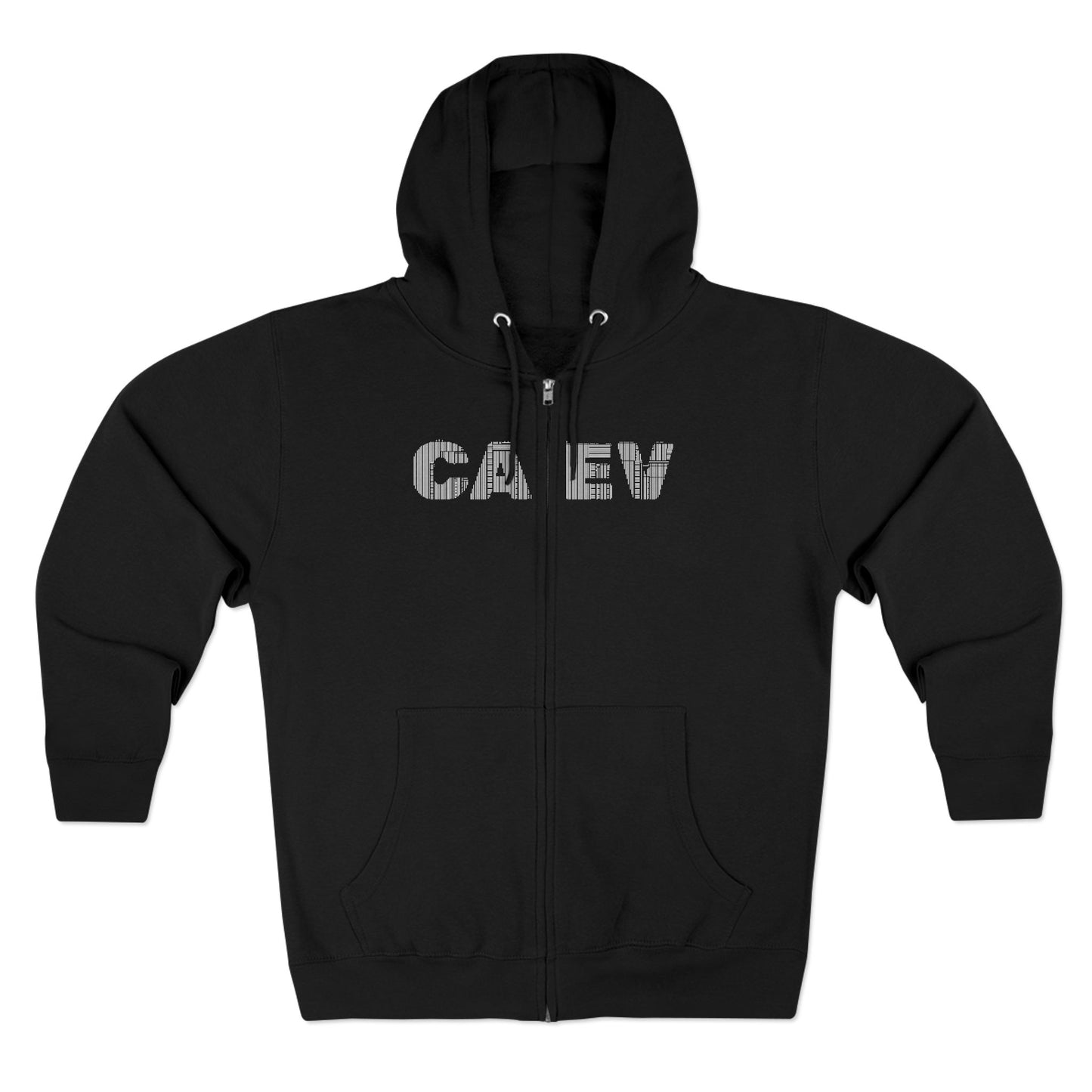 Seattle Skyline Zip Hoodie — CA EV Script Front