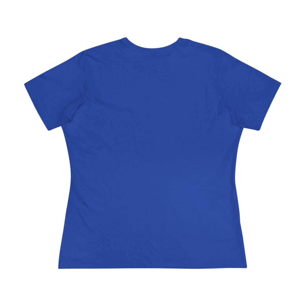 Women’s White Cotton Tee with Minimal Navy Script "Calm" – Casual Everyday Top