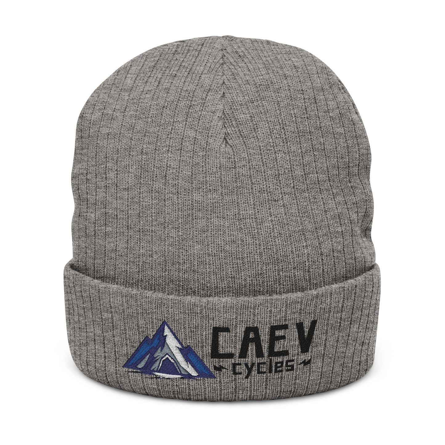 Embroidered Ribbed Knit Beanie — CAEV Cycles