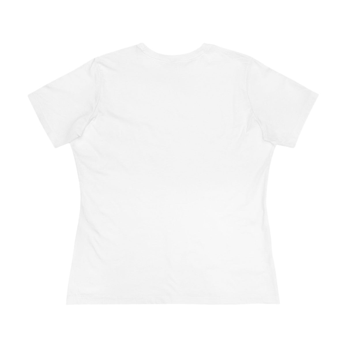 Women’s White Cotton Tee with Minimal Navy Script "Calm" – Casual Everyday Top