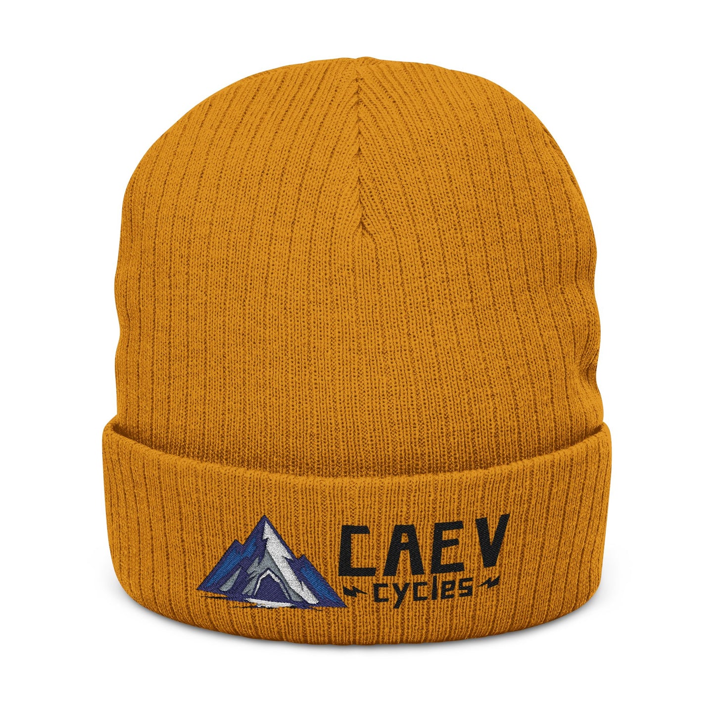Embroidered Ribbed Knit Beanie — CAEV Cycles
