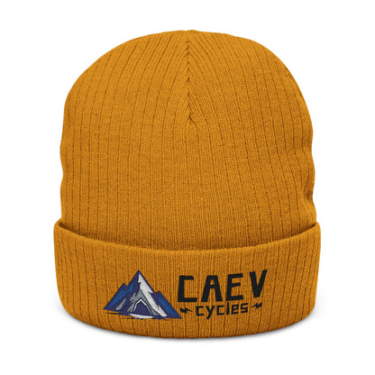 Embroidered Ribbed Knit Beanie — CAEV Cycles