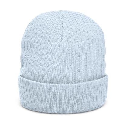 Embroidered Ribbed Knit Beanie — CAEV Cycles